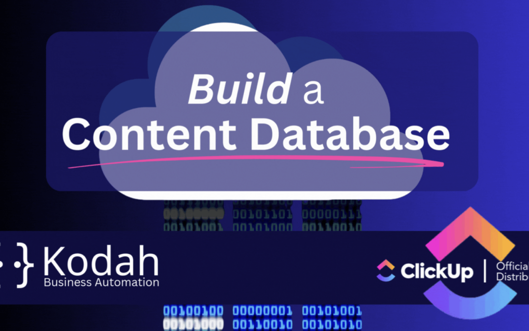 How to Build a Content Database