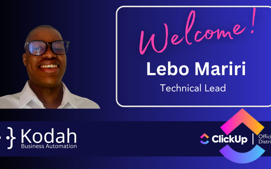 Welcome to the Kodah Team, Lebo Mariri!